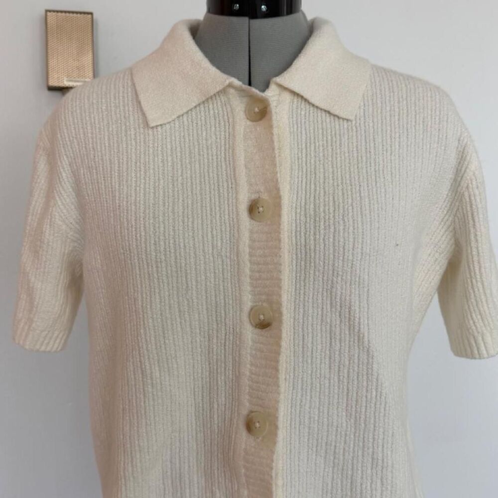 Banana-republic Women's Cream and White Cardigan